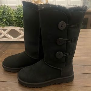 UGG Bailey Suede Button Triplet II Tall Boots